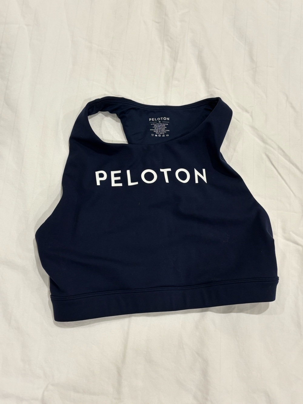 Peloton Navy blue Racerback sports bra women’s Medium